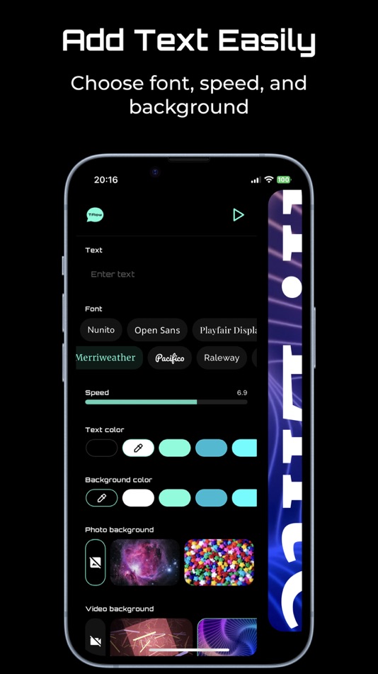 #1. TFlow - Dynamic Text Animator (iOS) Podle: Andriy Kostruba