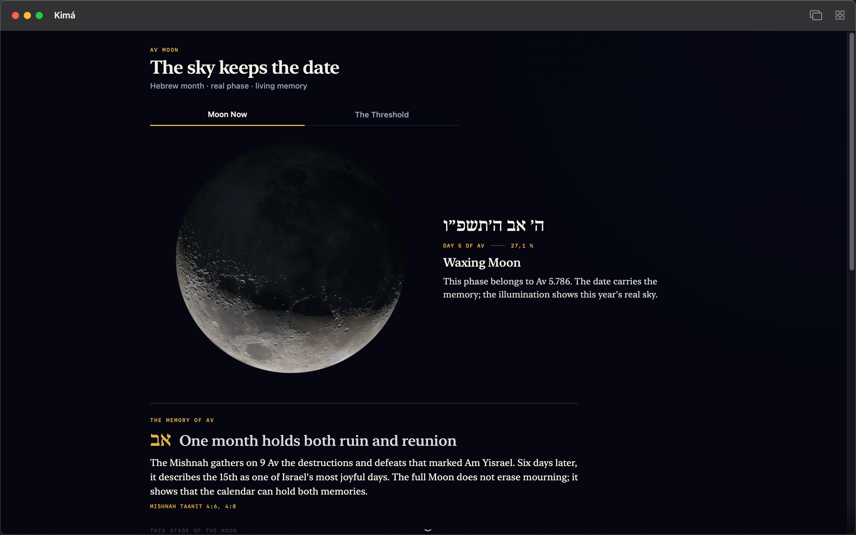 Kimá Jewish Lunar-Solar Clock screenshot 7