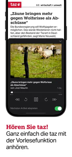 Screenshot von Taz, Die Tageszeitung auf dem iPhone 5