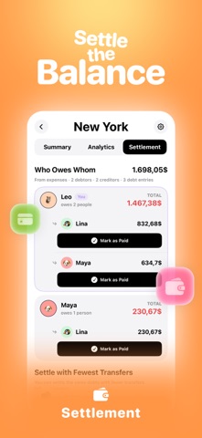 TravelTab: Split Expenses iPhone screenshot