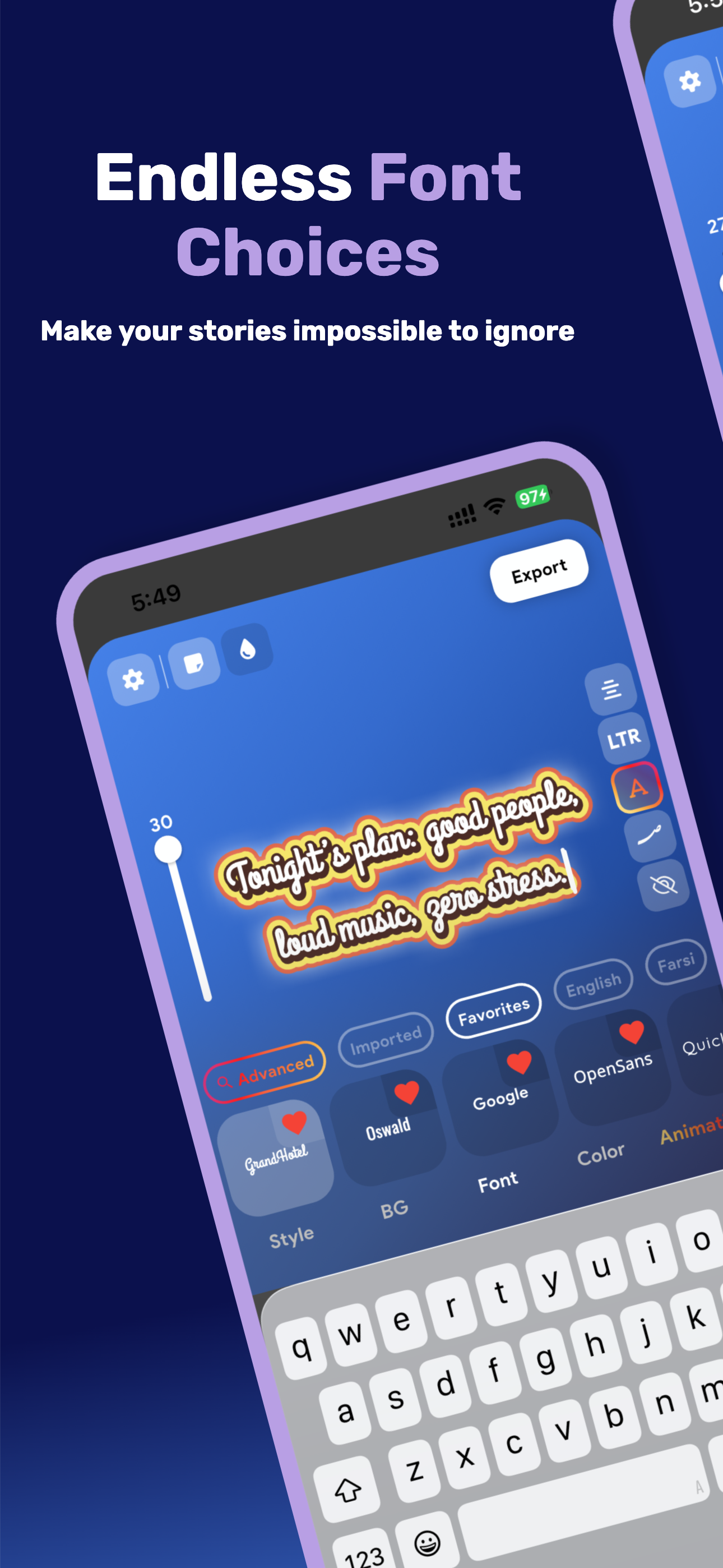 Fonta: Font Story for IG
