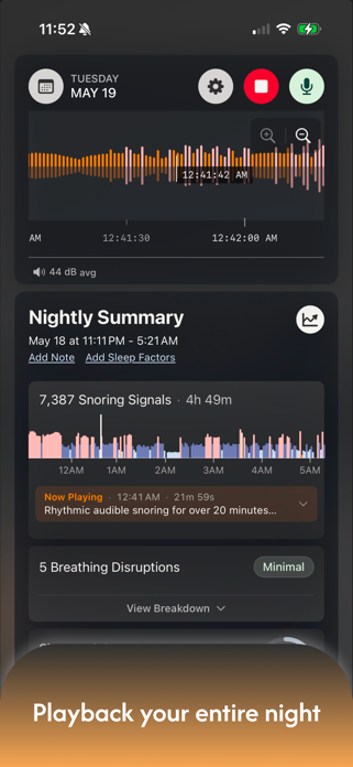 Snore Timeline: Sleep Tracker Screenshot 5 of 9