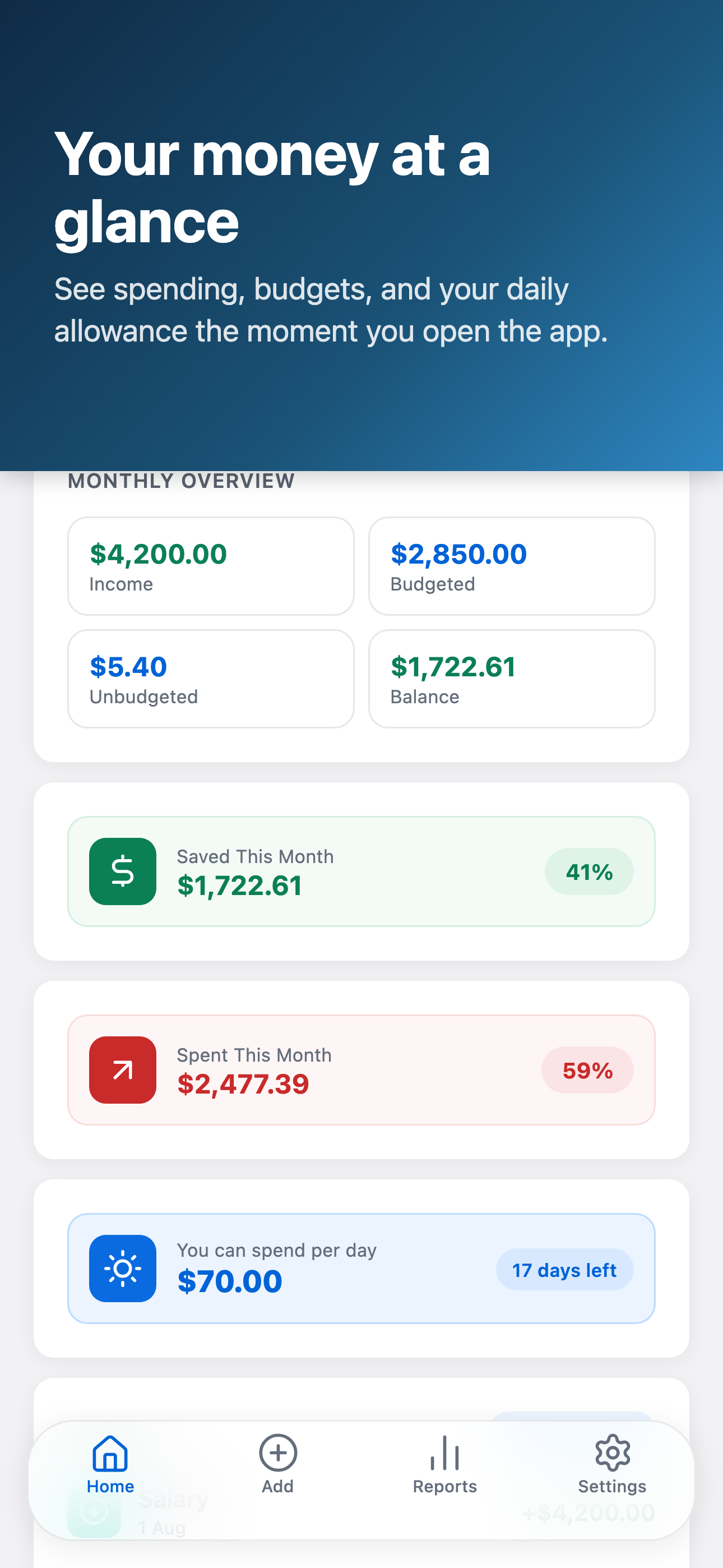 Tack: Budget & Expense Tracker