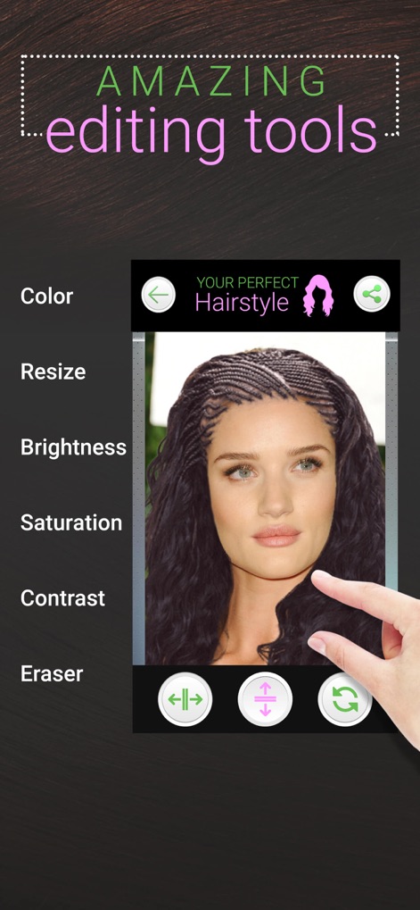 Perfect Hairstyle and Hair Cut - Fine-tune any hairstyle with comprehensive editing options like "Resize" and "Brightness", ensuring a perfect fit and realistic appearance.