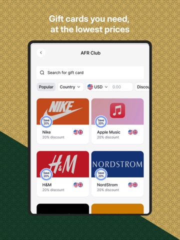 AfriOne iPad screenshot