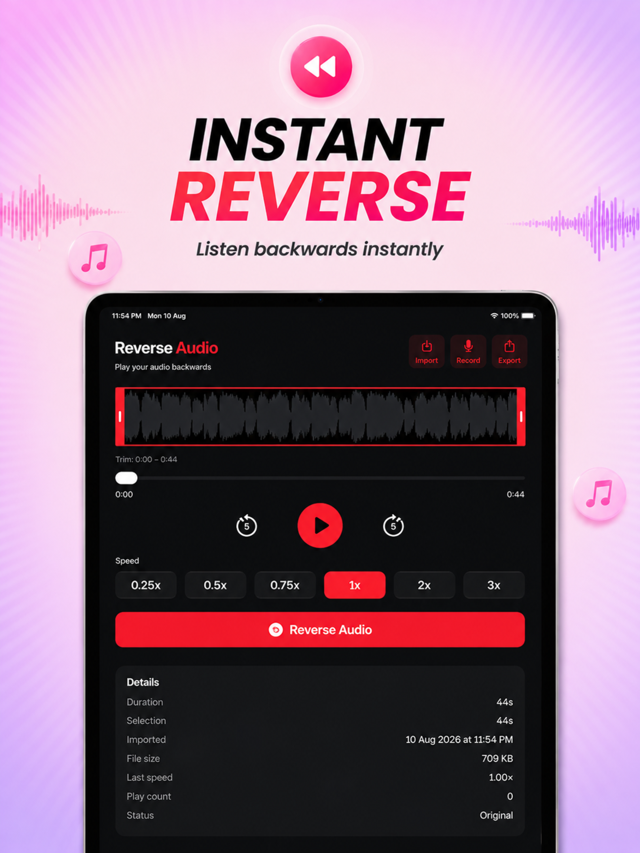 Reverse Audio & Voice Reverser screenshot 5