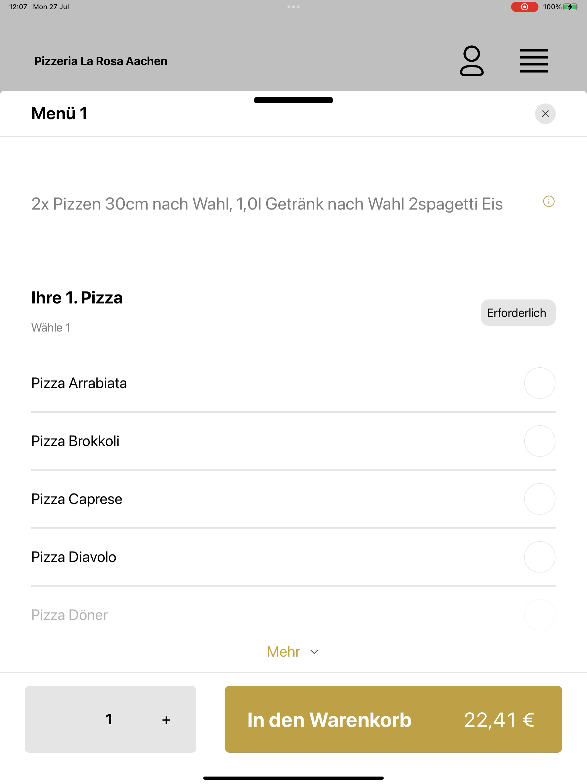 Pizzeria La Rosa Aachen screenshot 16