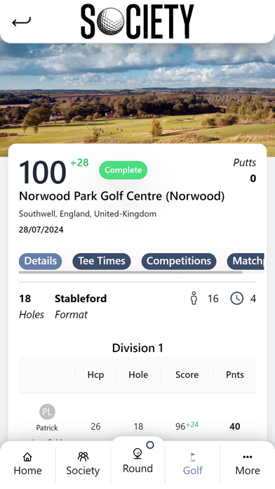 My Society Golf Screenshot