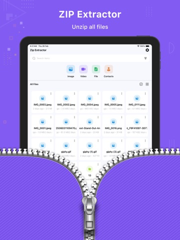 Zip Extractor : UnZIP & UnRAR iPad screenshot