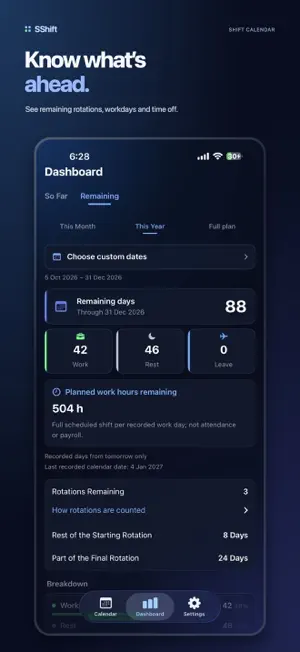 SShift — Shift Calendar screenshot 3