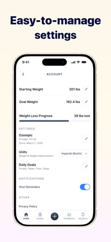 Revio GLP-1 Tracker: Shot Log Screenshot 5 of 5