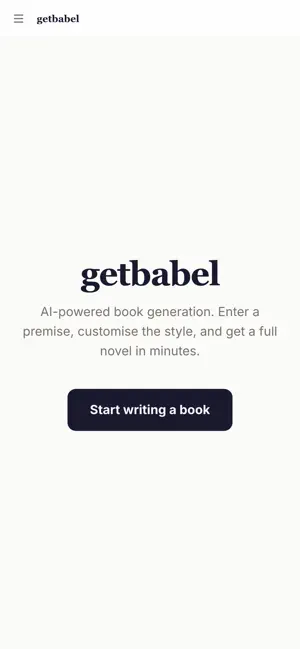 GetBabel: AI Book Writer screenshot 1