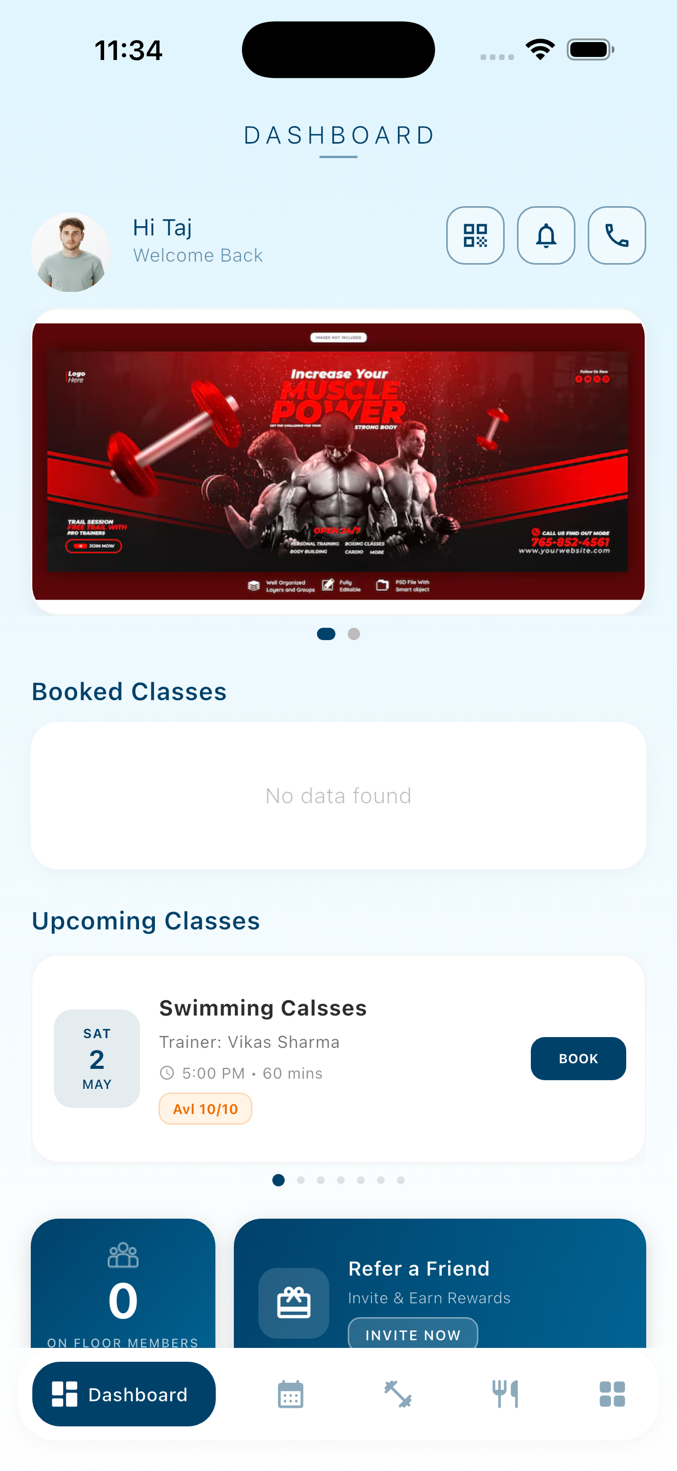 Flying Squads Fitness Club App