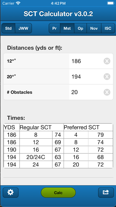 SCT Calculator 3 iPhone screenshot