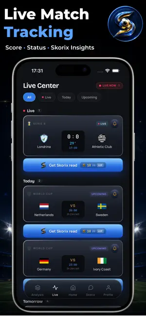 Skorix: Live Score & Analysis iPhone screenshot 4