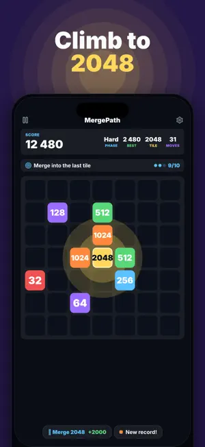 MergePath: 2048 Merge Puzzle screenshot 1