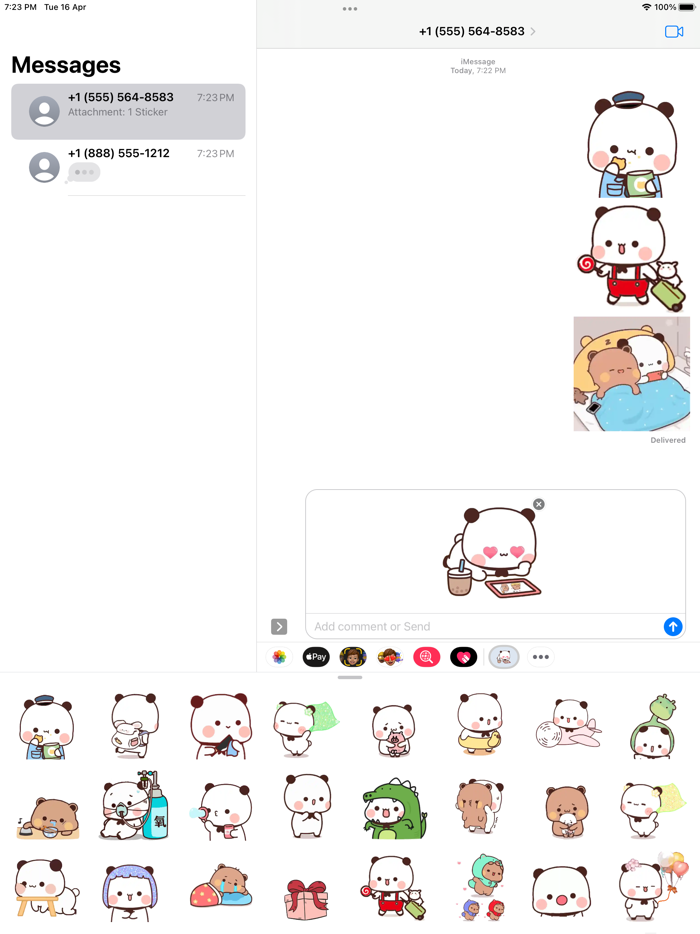 Bubu Panda Stickers- WASticker