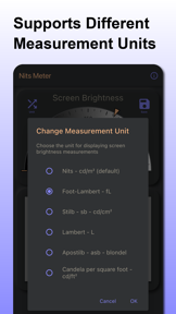 Screen Brightness Nits Meter screenshot