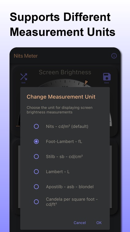 Screen Brightness Nits Meter