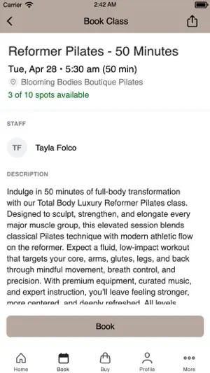BloomingBodiesBoutiquePilates screenshot 3