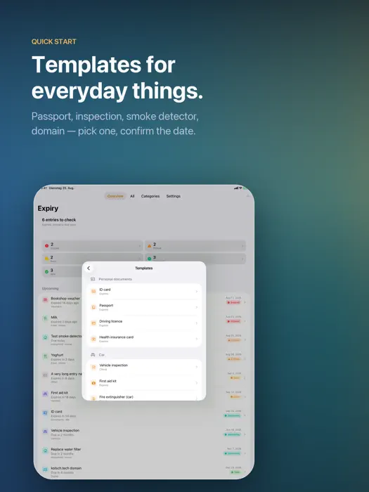 Expiry — iPad Screenshot 4