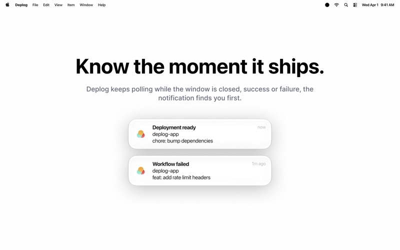 Deplog screenshot