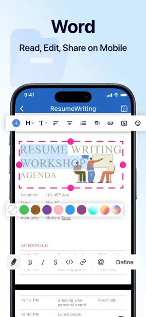 Office Word: Edit Word Docs iPhone screenshot 1
