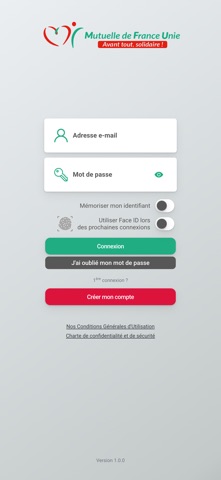 Mutuelle de France Unie app screenshot