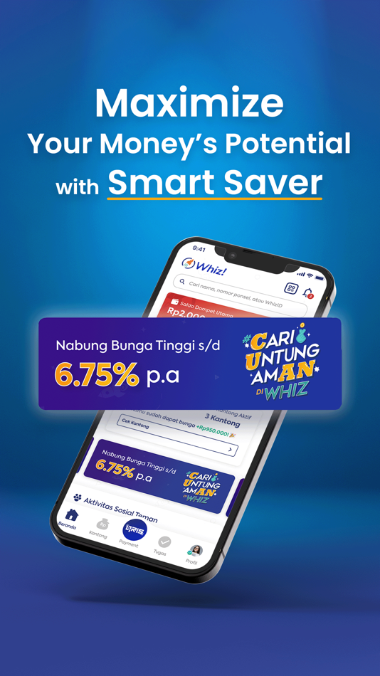 #1. Whiz! Save & earn 6.75% (iOS) 由: PT Roket Teknologi Indonesia