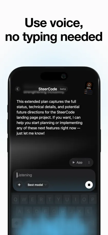 Screenshot 6 von 6 zu SteerCode: Vibe Coding Builder