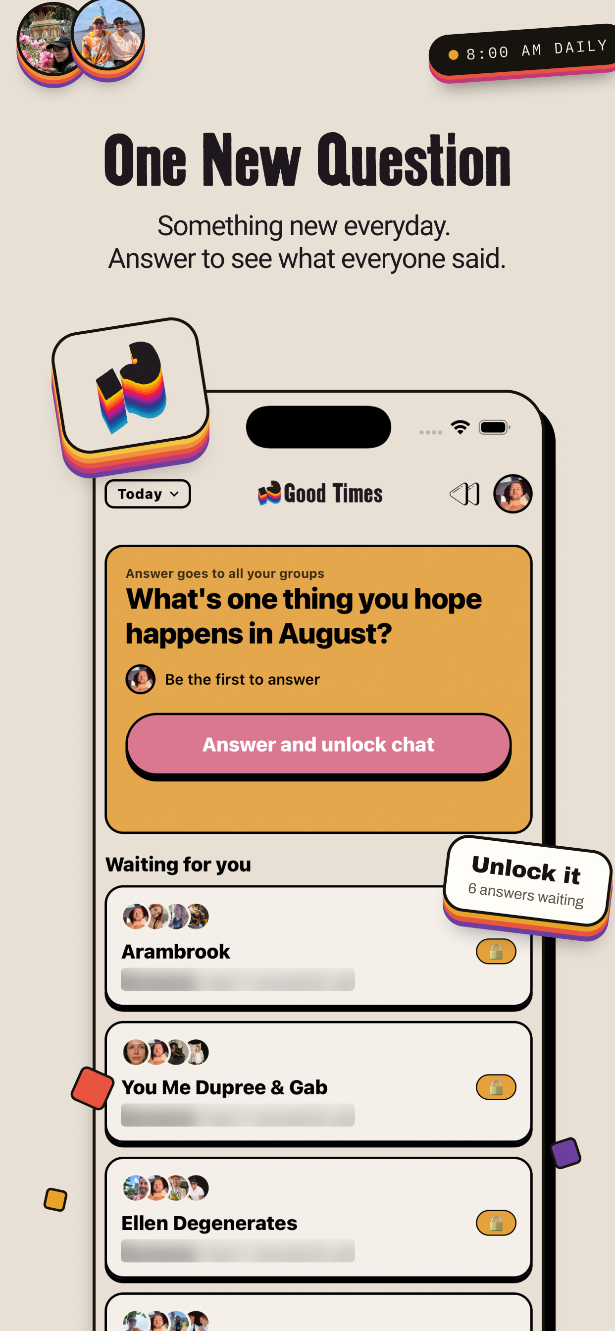Good Times: One Group Question screenshot 3