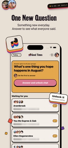 Good Times: One Group Question screenshot