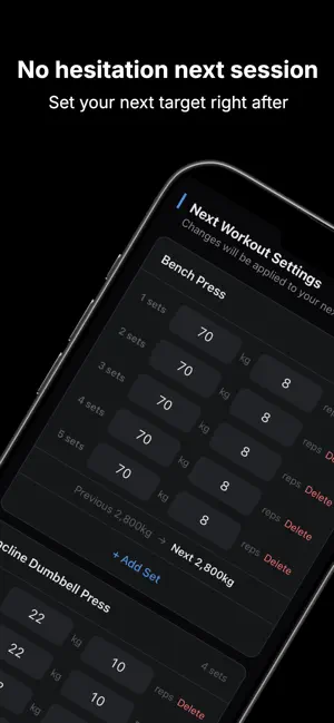 Progro - Workout Notes, Log screenshot 4