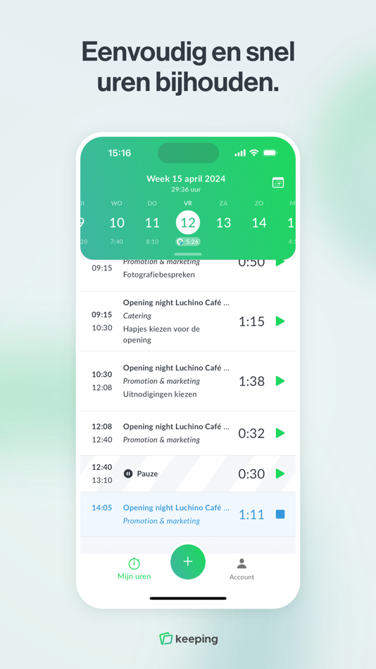 #1. Keeping - Easy Time Tracking (iOS) 由: Keeping B.V.