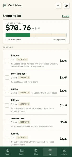 Mealbudget: Pantry to Plate screenshot 3