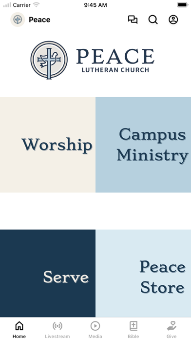 Peace Lutheran Houghton Screenshot