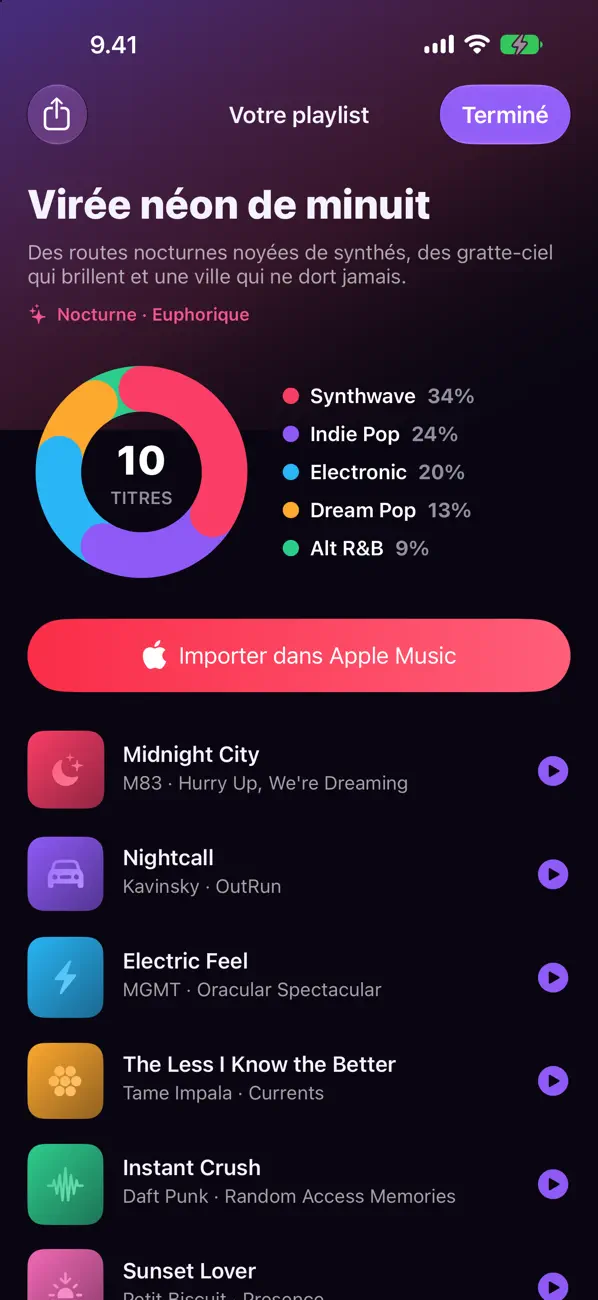 Screenshot #3 pour Psywave : créateur de playlist
