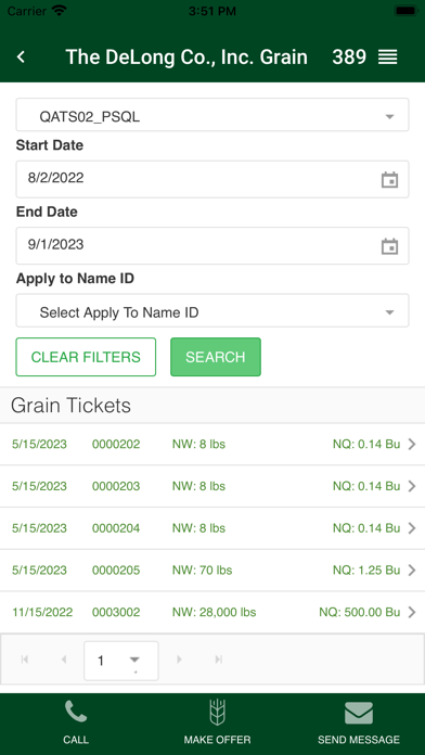 The DeLong Co., Inc. Grain Screenshot