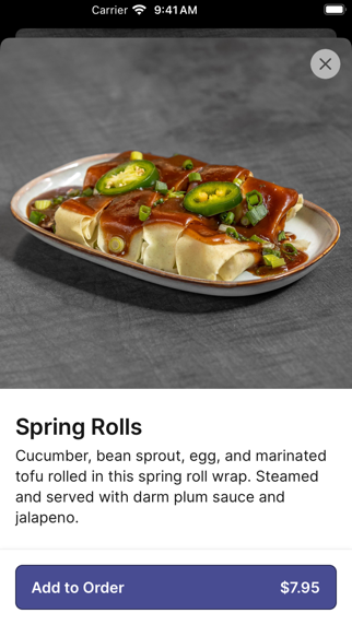 Blue Orchid Thai To Go iPhone screenshot 4 - Food & Drink app