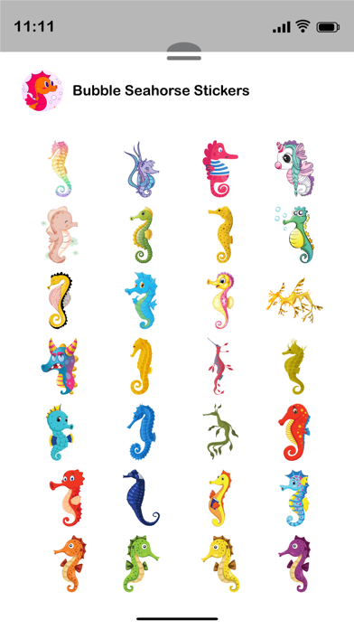 Bubble Seahorse Stickers Screenshot