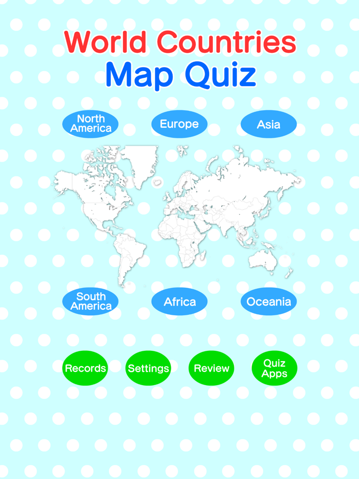World Countries Map Quiz