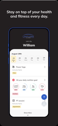Limitless Health Movement iPhone screenshot