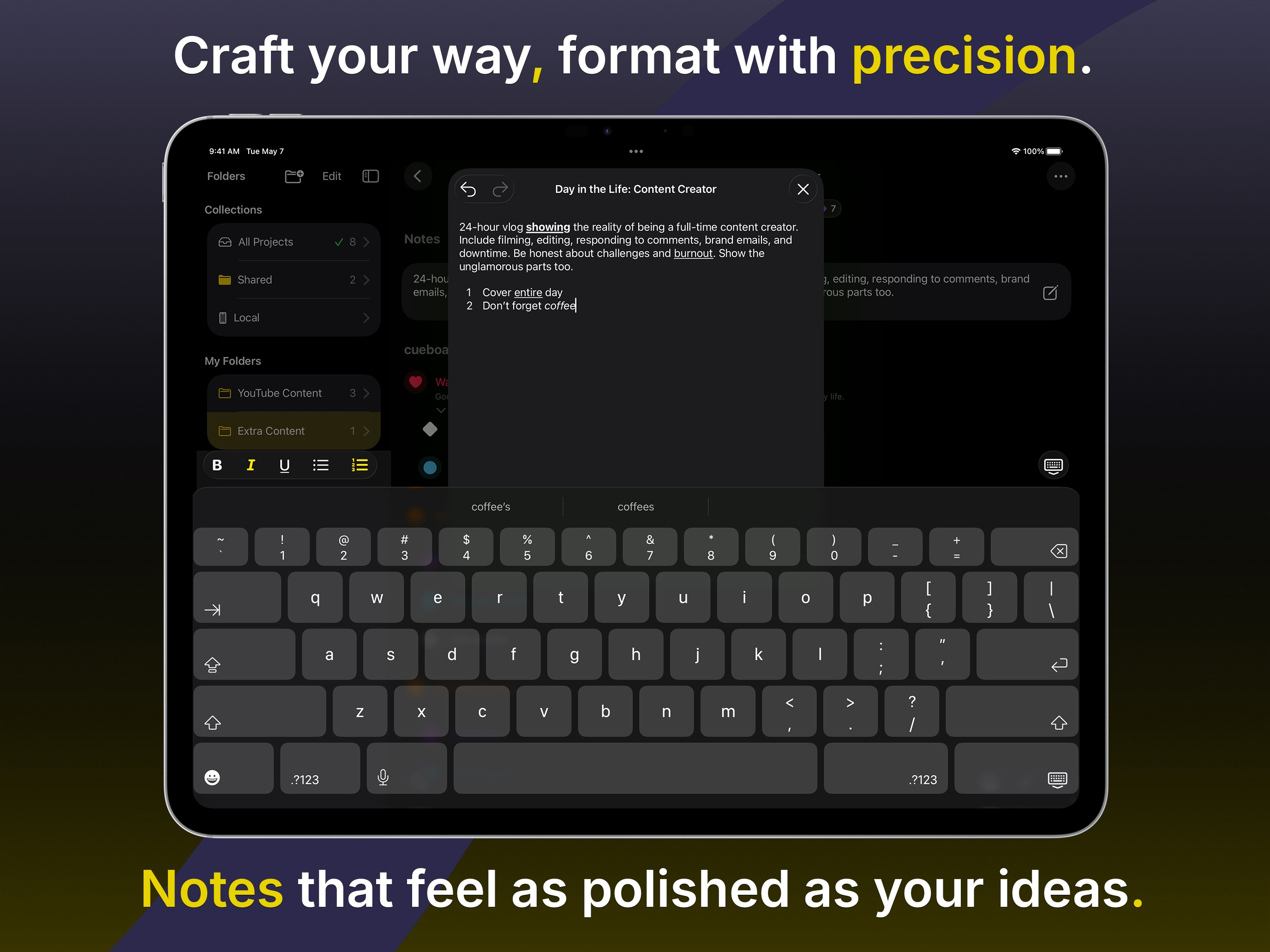 Cueboard - Creator Shot Lists