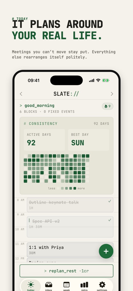 #4. AI Daily Planner : SLATE (iOS) di: Aneesh Pradeep