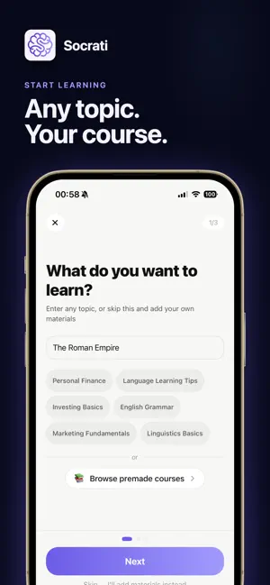 Socrati: AI Course Creator screenshot 1