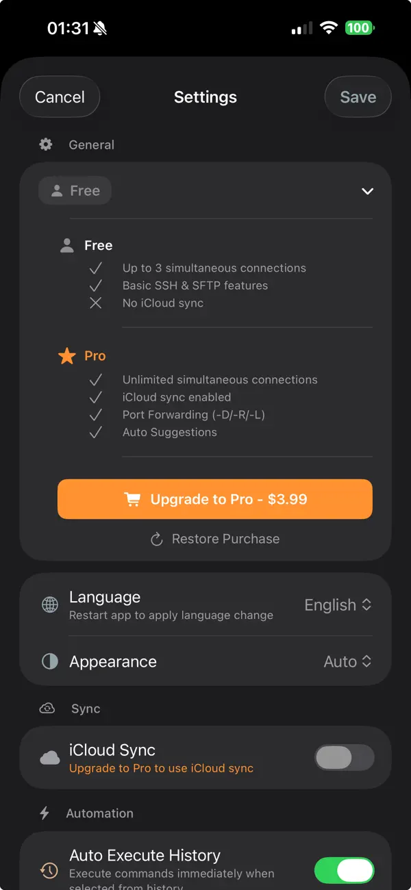 #5. NuSSH (iOS) By: YUN SHENG HUANG