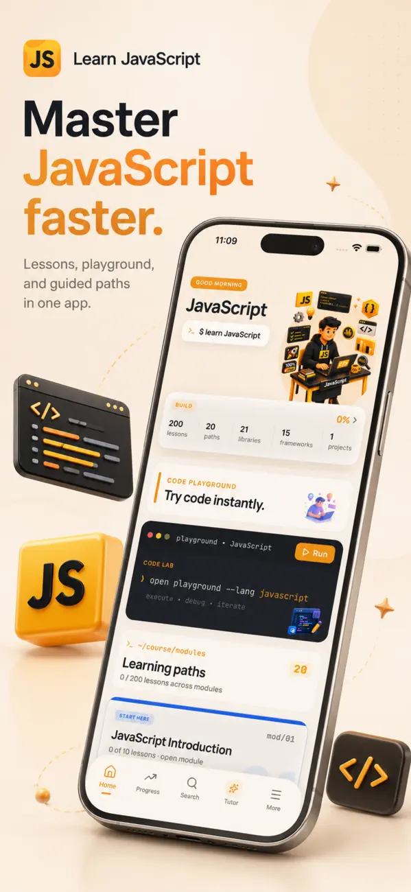 Screenshot #1 pour Learn JavaScript Programming