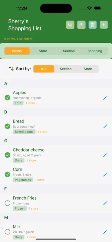 Sherry's Shopping List screenshot 5 of 7