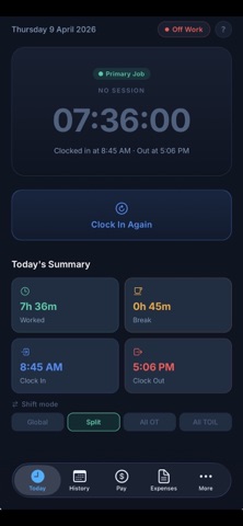 WorkLog 2026 screenshot