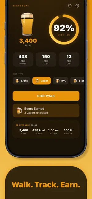 BeerSteps screenshot 2